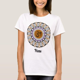 Spirituelle Mandala Yoga Om Symbol Lila angepasst T-Shirt
