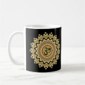 Spirituelle Mandala Yoga Om Symbol Retro Geometric Kaffeetasse (Links)