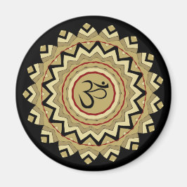 Spirituelle Mandala Yoga Om Symbol Retro Geometric Magnet