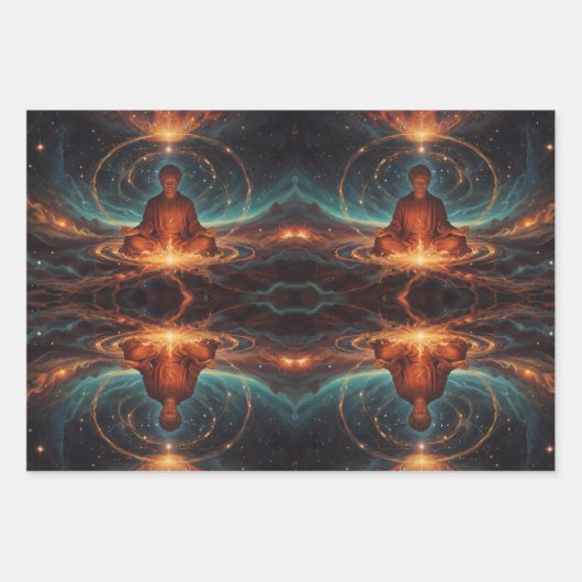 Spirituelle Meditation Geschenkpapier Set (Vorderseite)