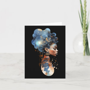 Spirituelle Melanin Queen Afro American Space Warr Karte