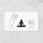 Spirituelle Minimal Berufliche Logo Yoga Visitenkarte (Vorderseite)