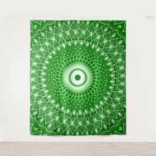 Spirituelle Moderne Geometrische, elegante Mandala Wandteppich