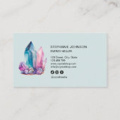 Spirituelle Mystical Energy Healer Kristallsteine Visitenkarte (Rückseite)