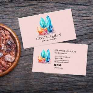 Spirituelle Mystical Energy Healer Kristallsteine Visitenkarte