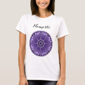 Spirituelle Namaste Lila Mandala T-Shirt (Vorderseite)