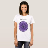 Spirituelle Namaste Lila Mandala T-Shirt (Vorne ganz)
