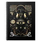 Spirituelle Natur Moon Astrologie Sonnenstars Katz Notizblock (Vorderseite)