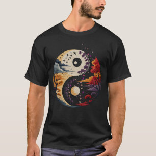 Spirituelle Natur Yin Yang Balance Des Lebens Mit  T-Shirt