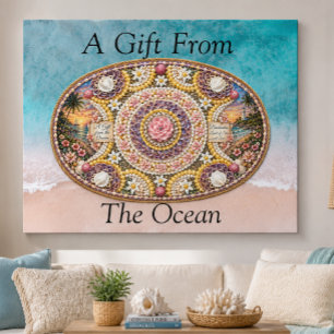 Spirituelle Nautilus-Ozean-Göttinnen-Kunst Leinwanddruck