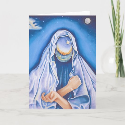 Spirituelle Note Card "Madonna des Universums" Karte (Vorderseite)