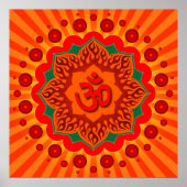Spirituelle Om auf Lotus Design Poster (Vorne)