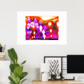 Spirituelle Omega Funky Art Poster (Heimbüro)