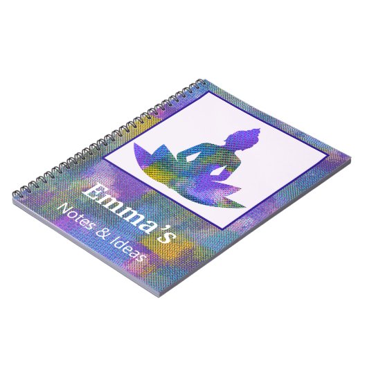 Spirituelle Pastel Half Lotus Yoga Personal Notebo Notizblock (Linke Seite)