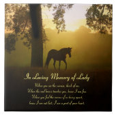 spirituelle Pferdeerinnerung mit Eichenbaum Fliese (Vorderseite)