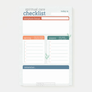 Spirituelle Pflege Post-it Klebezettel
