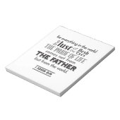 Spirituelle Reflektion Art - 1 John 2:16 Notizblock (Rotiert)