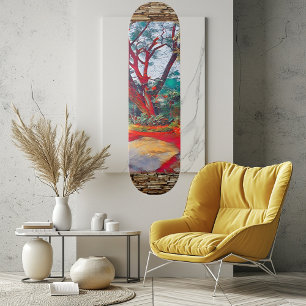 Spirituelle Retreat Naturlandschaft Meditationsbau Skateboard