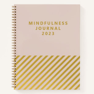 Spirituelle Rosa Streifen Achtung Journal Notizblock