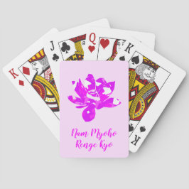 Spirituelle Rosa und Weiße Symetrie Lotus Blume Spielkarten