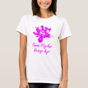 Spirituelle Rosa und Weiße Symetrie Lotus Blume T-Shirt