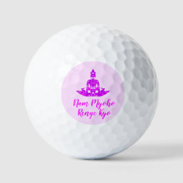 Spirituelle Rosa- und Weißsymmetrie Lotus-Pose Golfball