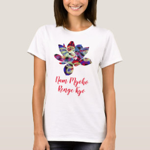 Spirituelle Schmetterlinge Blume Nam Myoho Renge K T-Shirt