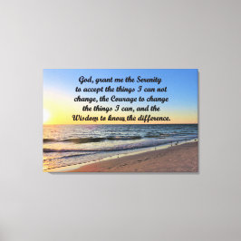SPIRITUELLE SERENITY PRAYER LEINWAND WALL ART