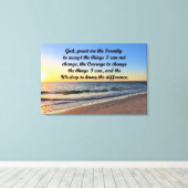 SPIRITUELLE SERENITY PRAYER LEINWAND WALL ART (Insitu (Holzboden))