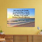 SPIRITUELLE SERENITY PRAYER LEINWAND WALL ART (Insitu (Wohnzimmer))