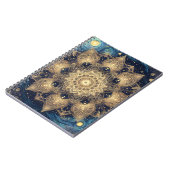 Spirituelle Sternennebel Gold Mandala Notizblock (Linke Seite)