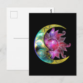 Spirituelle Sun Moon Galaxie Postkarte (Vorne/Hinten)