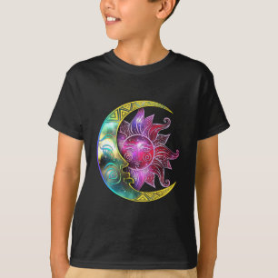 Spirituelle Sun Moon Galaxie T-Shirt