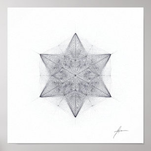 Spirituelle Symmetrie: Heilige Geometrie Ikosaeder Poster