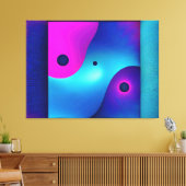 Spirituelle Symmetrie: Helles Abstraktes Yin Yang Leinwanddruck (Insitu (Wohnzimmer))