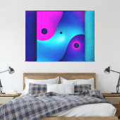 Spirituelle Symmetrie: Helles Abstraktes Yin Yang Leinwanddruck (Insitu (Schlafzimmer))