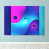 Spirituelle Symmetrie: Helles Abstraktes Yin Yang Leinwanddruck (Insitu (Holzboden))