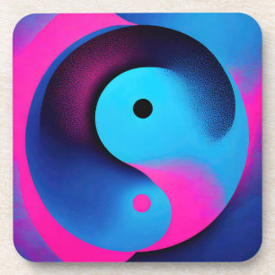 Spirituelle Symmetrie Yin Yang Abstrakte Kunst Getränkeuntersetzer
