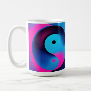 Spirituelle Symmetrie Yin Yang Abstrakte Kunst Kaffeetasse