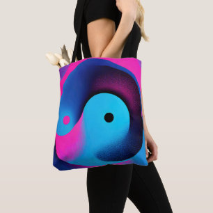Spirituelle Symmetrie Yin Yang Abstrakte Kunst Tasche