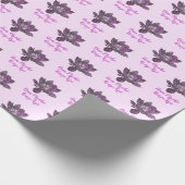 Spirituelle, teilweise Lila Lotus Blume Nam Myoho Geschenkpapier (Ecke)