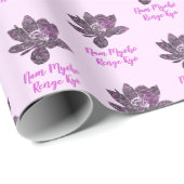 Spirituelle, teilweise Lila Lotus Blume Nam Myoho Geschenkpapier (Rolleneckpunkt)
