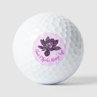 Spirituelle, teilweise Lila Lotus Blume Nam Myoho Golfball
