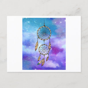 Spirituelle Traumwelt Feather Postkarte
