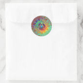 Spirituelle Tyedye Runder Aufkleber (Tasche)
