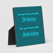 Spirituelle Typografie Zitat zum Erwachen Fotoplatte (Vorderseite)