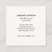 Spirituelle Visitenkarte für das dritte Eye Logo (Rückseite)