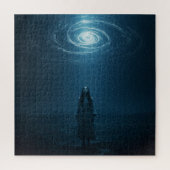 Spirituelle Weibchen mit Blick in den Universum Puzzle (Vertikal)