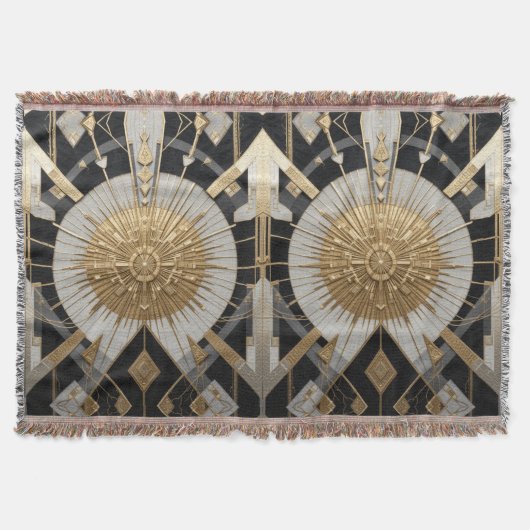 Spirituelle Yantra Throw Blanket Decke (Vorderseite)