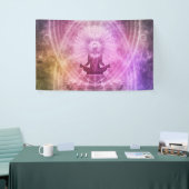 Spirituelle Yoga Meditation Zen Farblich Banner (Messeveranstaltung)